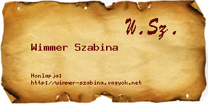 Wimmer Szabina névjegykártya