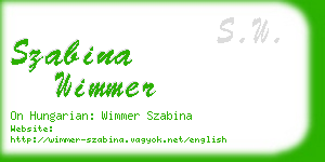 szabina wimmer business card